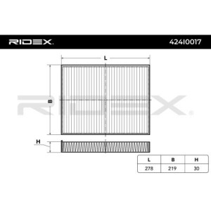 Filtre d'habitacle PORSCHE 95557221910, 7H0819631A, JZW819653E
