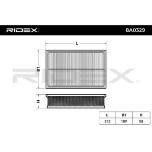 Filtre à air VW 2N0129620, 7E0129620A, 7H0129620A