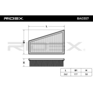 Filtre à air INFINITI, NISSAN 165465DD0A, 2700940004, A2700940004