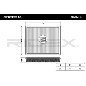 Filtre à air GMC 93187281, 1654600QAC, 4416392