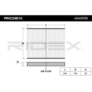 Filtre d'habitacle FORD 1541456, 1566997, 1594615