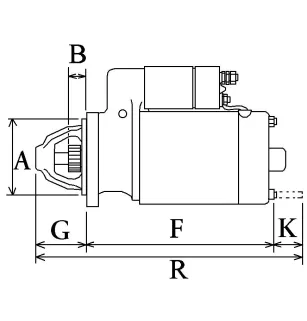 Démarreur 12V 1.1Kw 9dents Bosch 0001107077, 0001107081, 0001107098, Holden 09117691, 09200960