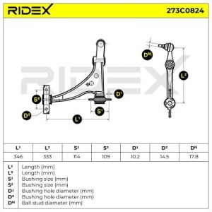 Bras de suspension ALFA ROMEO 60627290, 60665804, 60627290 Bras de suspension ALFA ROMEO 60627290, 60665804, 60627290