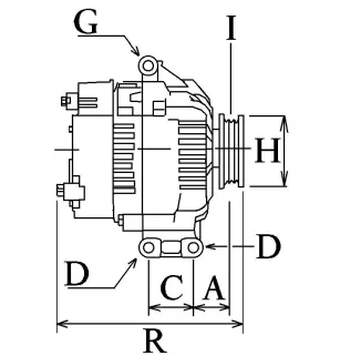 Altérnateur 14V 110Amp Ford F81U10300EB, F81Z10346EA, GL412, GL412RM