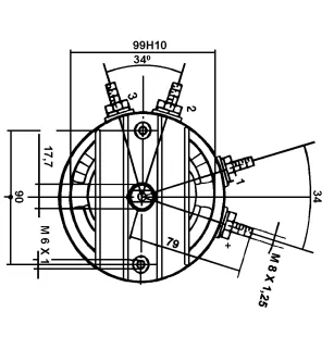 Dynamo-Démarreur 12V 23amp 0,7 kW Hitachi GSB107-06B, Yamaha J38-81100-00, J38-81100-11-00