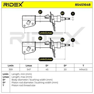 Amortisseur RENAULT 8200117296, 8200117297, 8200117298