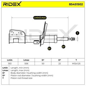 Amortisseur FIAT 46463130, 46463131, 46463142