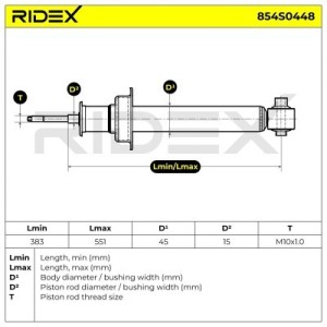 Amortisseur BMW 1091421, 1091928, 33521091421