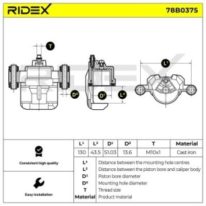 Étrier de frein SUZUKI 5510078R00999, 5510081A10, 5510081A10000