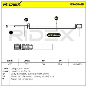 Amortisseur FIAT 71742683, 71747483, 71747567