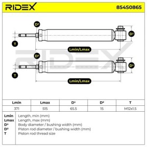 Amortisseur BMW 1096278, 33506751543, 33506751544