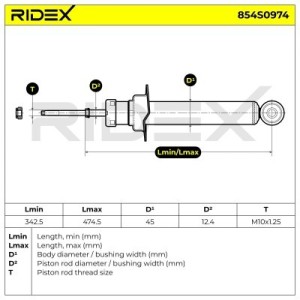 Amortisseur MITSUBISHI 5531139400, 5531139501, 4062A023