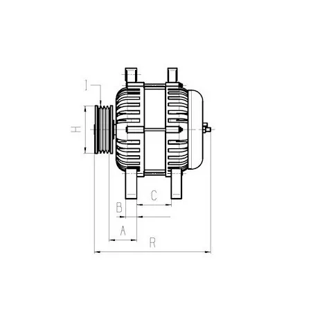 Altérnateur 14V 70Amp Bosch 0124315001, 0124315032, Volkswagen 038903023, 038903023K