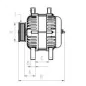 Altérnateur 14V 70Amp Bosch 0124315001, 0124315032, Volkswagen 038903023, 038903023K