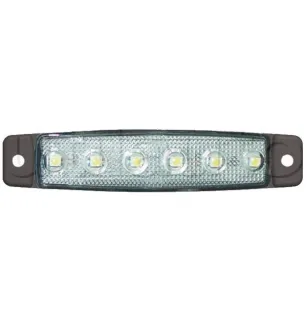 Luce d'ingombro 6 LED extrapiatti bianchi 24 volt