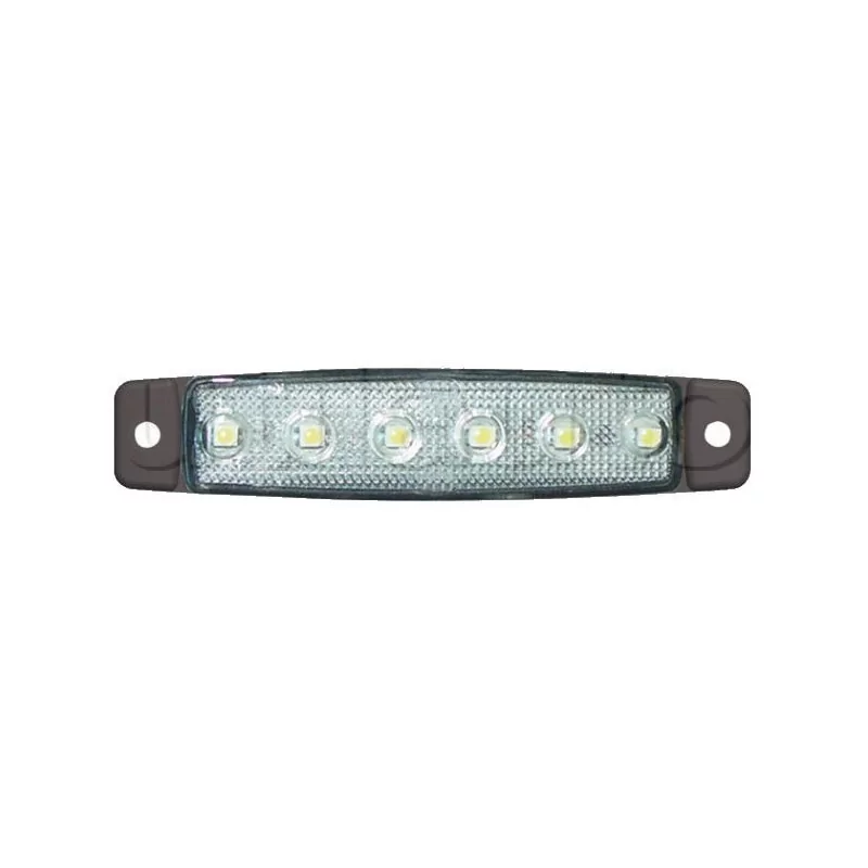 Luce d'ingombro 6 LED extrapiatta bianca 24 volt Da montare - IP67 BIANCA 24V