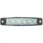 6 LED extra flat white 24 volt clearance light To be mounted - IP67 WHITE 24V