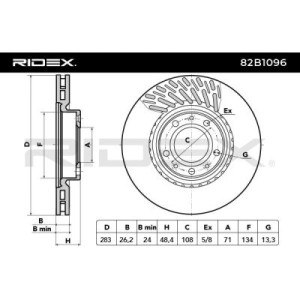 Disque de frein CITROËN 1647867480, 9805961480, 9803918180
