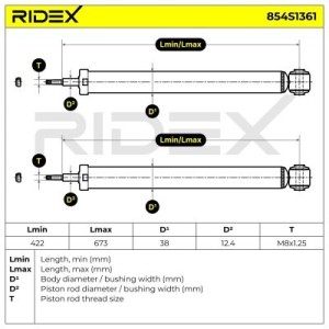 Amortisseur FORD 1140374, 1141301, 1146189