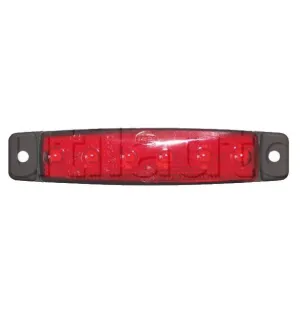 6 LED extra flat 24 volt red clearance light