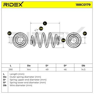 Ressort de suspension OPEL 424087, 93177774, 424087