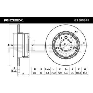 Disque de frein BMW 34216752545, 34216766225, 34216794306