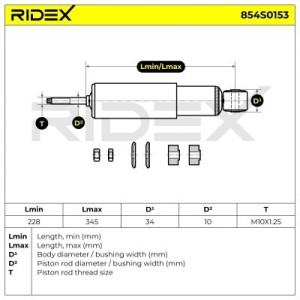 Amortisseur MITSUBISHI MB633900, MB633915, MB892584