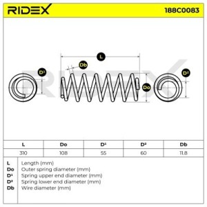 Ressort de suspension PEUGEOT 5102H6, 5102V6, 5102IO