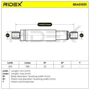 Amortisseur CHEVROLET 96316781, 96342033, 96610023