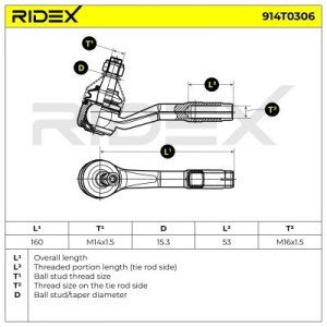 Rotule de direction BMW, MINI 32216767860, 6767860, 32216767860