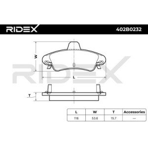 Plaquettes de frein FORD 1088934, 1089404, 1129885