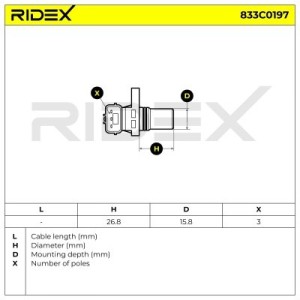 Capteur PMH GENERAL MOTORS, OPEL, VAUXHALL 6238153, 97180388, J005T23381