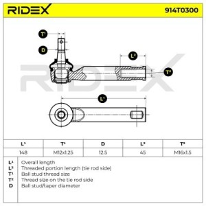 Rotule de direction TOYOTA 4504609430, 4504629425