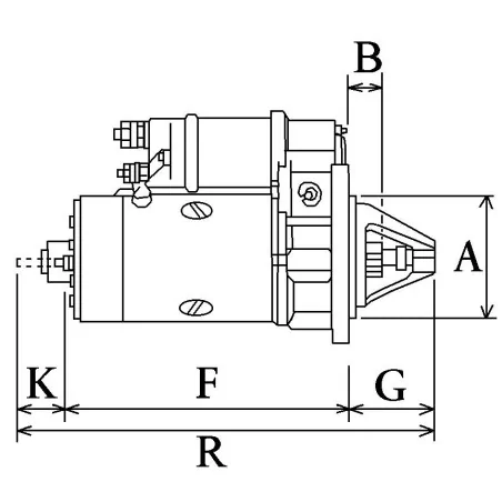 Démarreur 12V 3.2Kw 10/11dents Iskra 11.131.116, 11.131.426, 11.131.728, 11.132.101