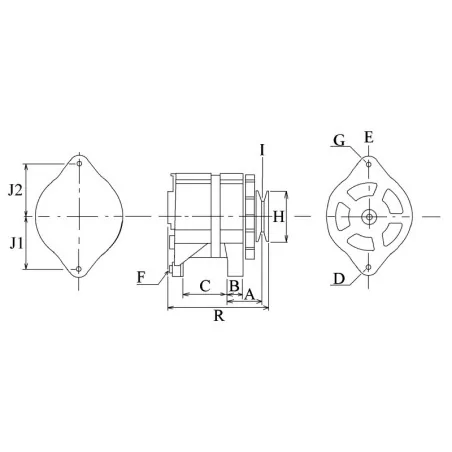 Altérnateur 14V 180Amp Bosch 0121615013, 0121615025, 0121615029, 0121615129