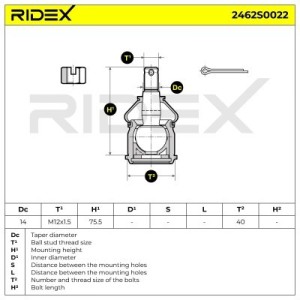 Rotule de suspension HONDA 51220SH3003, GSJ499, 104216