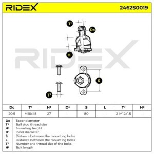 Rotule de suspension AUDI, VW 701407361, 701407361, 701407361B