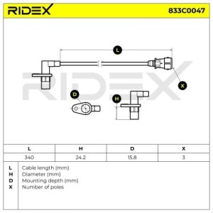 Capteur PMH CITROËN, CITROËN/PEUGEOT, DS, PEUGEOT 1920C3, 1920W9, 1920T6