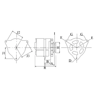 Altérnateur 14V 120Amp Iskra 11.203.181, AAK5388, Renault 7700068501