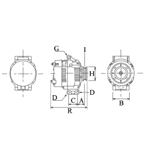 Altérnateur 14V 150Amp Denso 104210-4010, 104210-4011, 104210-4012, Rover Group YLE500300