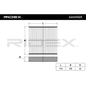 Filtre d'habitacle ABARTH, CHRYSLER, FIAT, LANCIA 51854923, 51854923, 0000052126547
