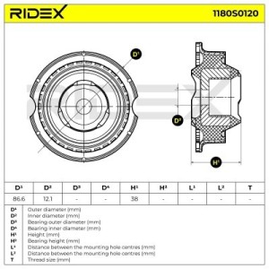 Coupelle d'amortisseur AUDI, SEAT, SKODA, VW 4D0412377D, 4D0412377F, 4D0412377D