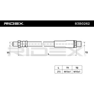 Flexible de frein AUDI, SEAT, SKODA, VAG, VW 443611775F, 803611707, 803611775
