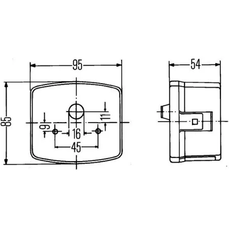 Luz de freio traseiro vermelha hella 2SE 003 182-011