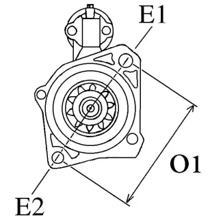 Démarreur 12V 2.2Kw 11dents Jcb 714/88901, 714-40357, Isuzu 8972047130, 8-97349402-0