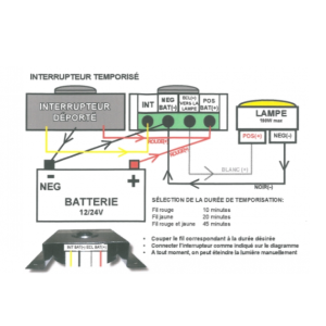 INTERRUPTEUR TEMPORISE 12/24V-10/20/45min.-A ENCASTRER( ISOTHERME)