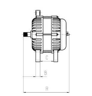 Alteración de 28V 150amp Caterpillar 10R7946, Motorola USA 110-431, Cummins 3640732, Motorola USA 8SC3068V