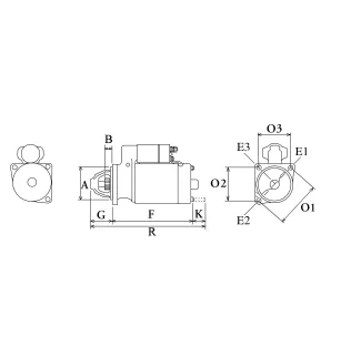 Starter 24V 4.0kW 10dents Bosch 0001231035, 1986S10078, MAN 51.26201-7223, Prestolite 860814