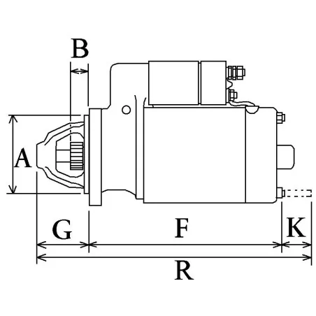 Démarreur 12V 3.2Kw 10dents Iskra 11.131.077, 11.131.605, 11.131.761, 11.131.781