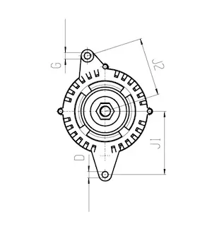 Alternatore Honda CGM25, Denso 101211-8740 per Honda BF135, BF150